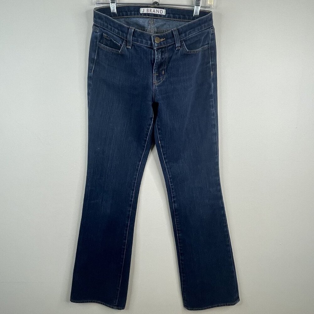 J Brand Low Rise Bootcut Jeans Womens 27 x 32 Ink Blue Stretch Denim 9502U324